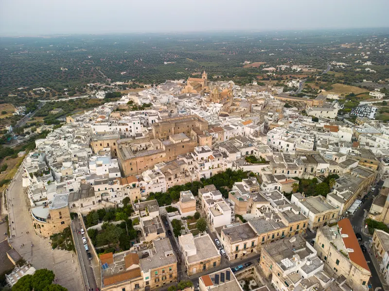 Ostuni, la Città Bianca, vista dall'alto