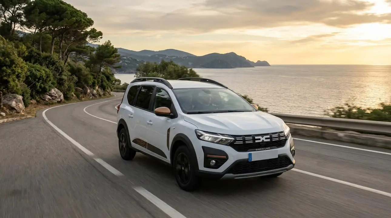 Dacia Jogger bianca, auto del servizio con autista